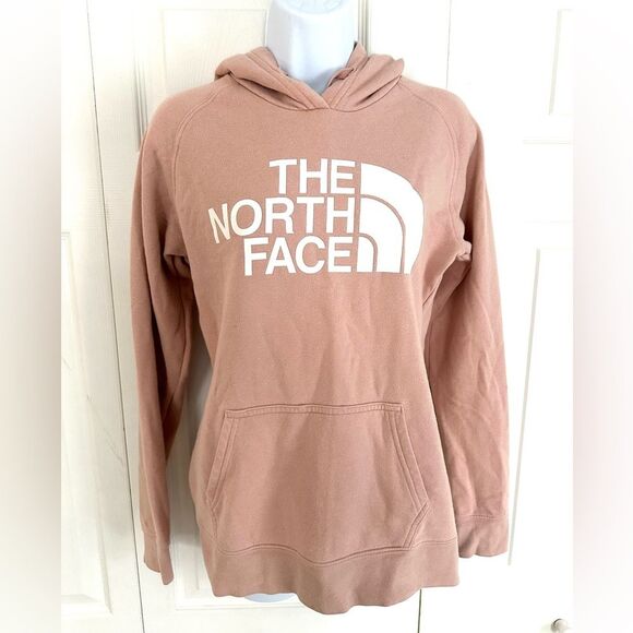 The North Face Hoodie Sweatshirt Pullover Logo Blush Pink Womens Small - Picture 10 of 10